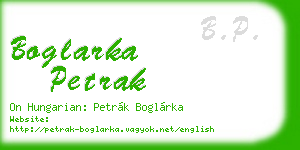 boglarka petrak business card
