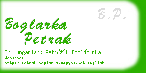 boglarka petrak business card